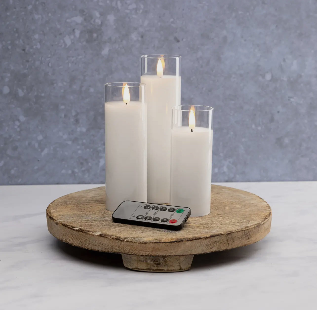 Sand & Sage Flameless Thin Set of 3 Candles