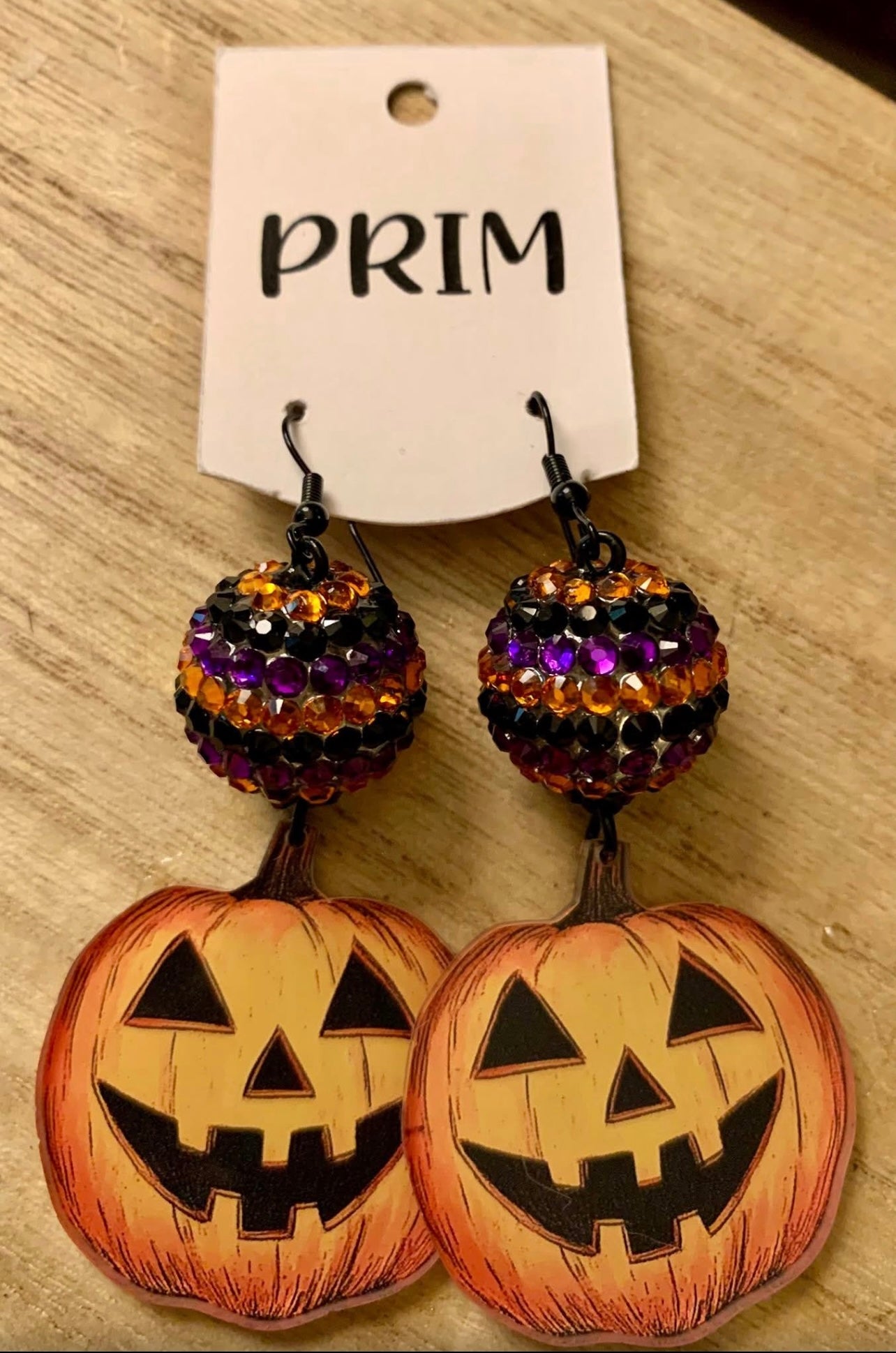 PRIM Sparkling Jack-Oβ-Lantern Halloween Drop Earrings