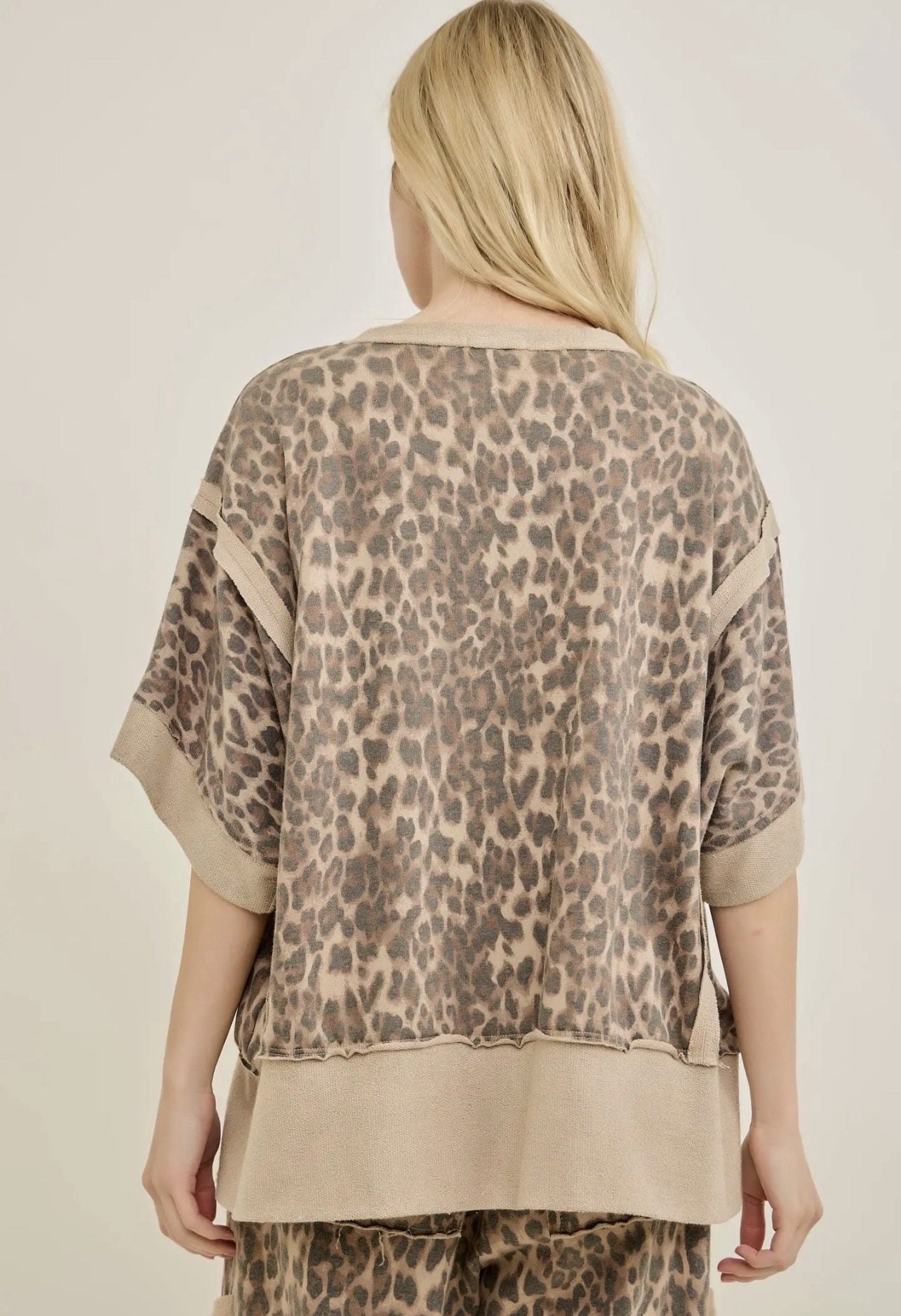 J Her Animal Leopard Terry Top