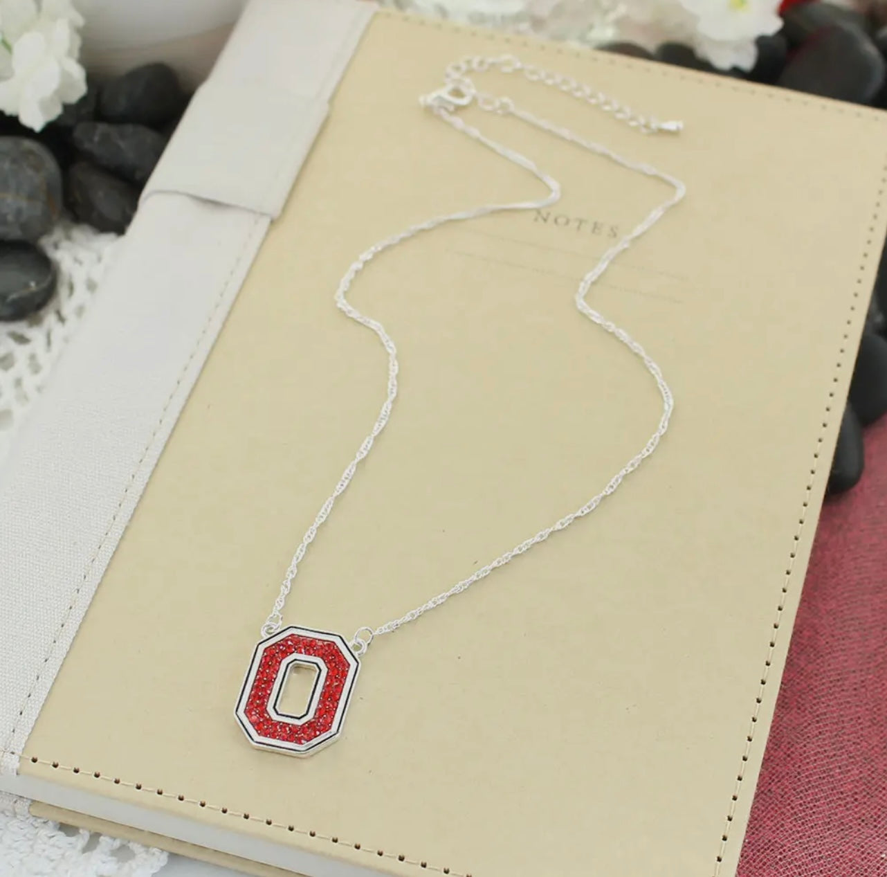 OSU Block O Crystal Necklace