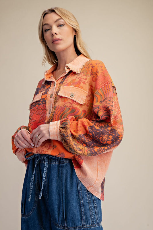 Easel Signature Print Top