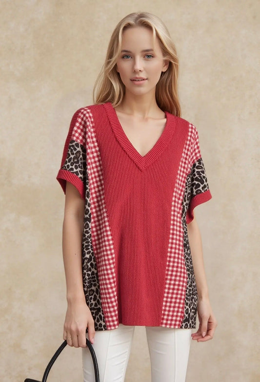 Color Block Urban Top Knit Top