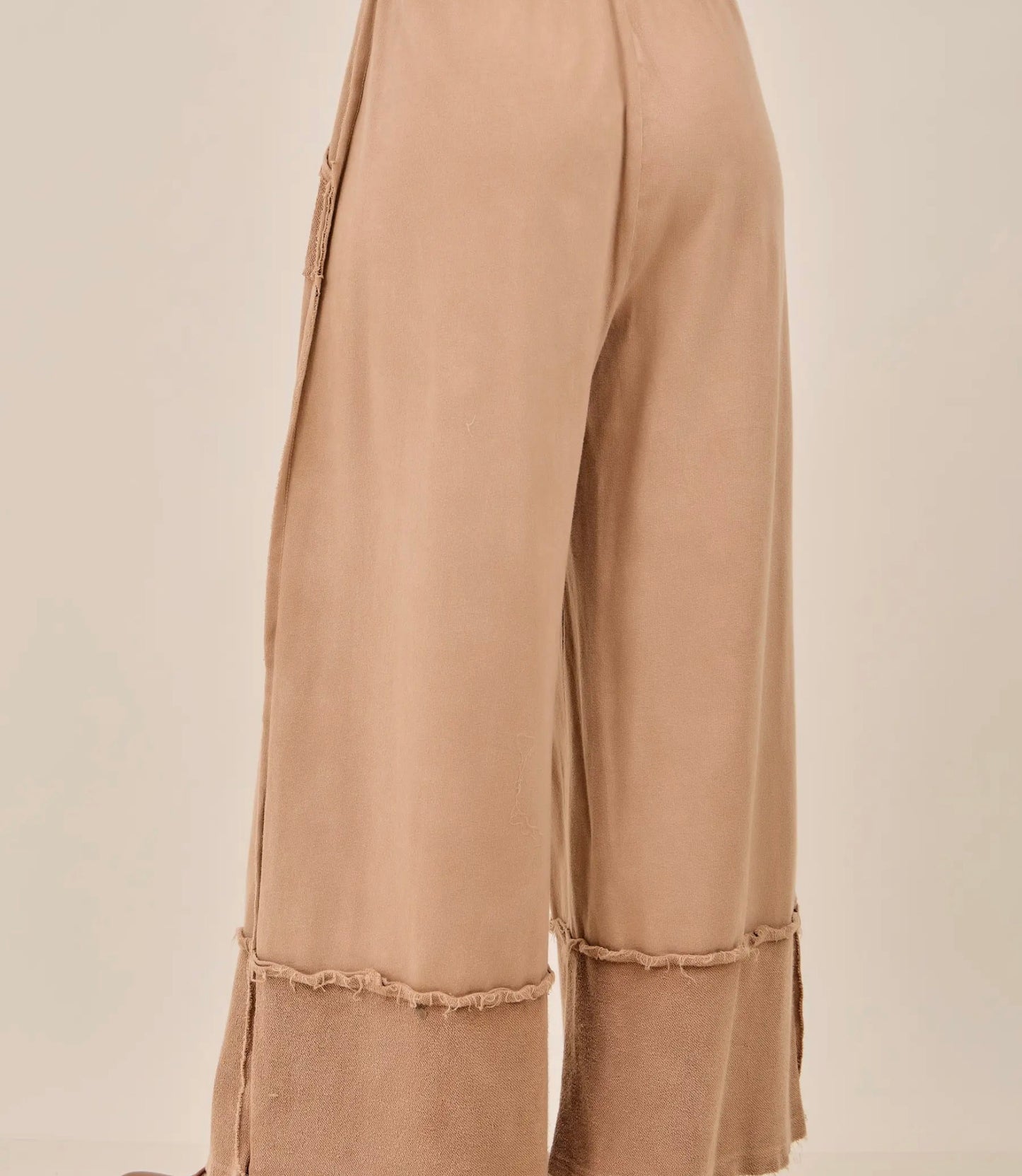 Latte Mineral Washed Terry Bottoms