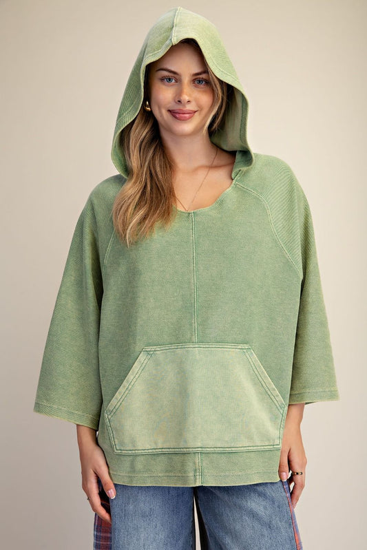 Easel MATCHA Green Hooded Pullover