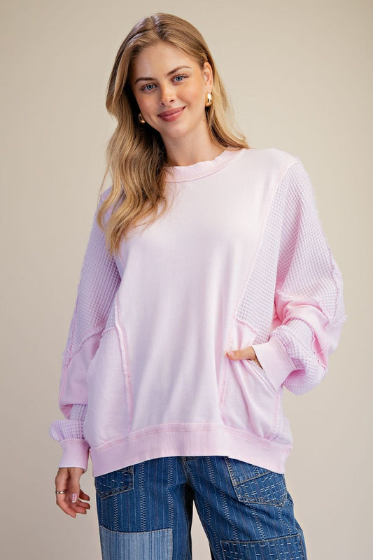 Easel Cotton Pink Pullover