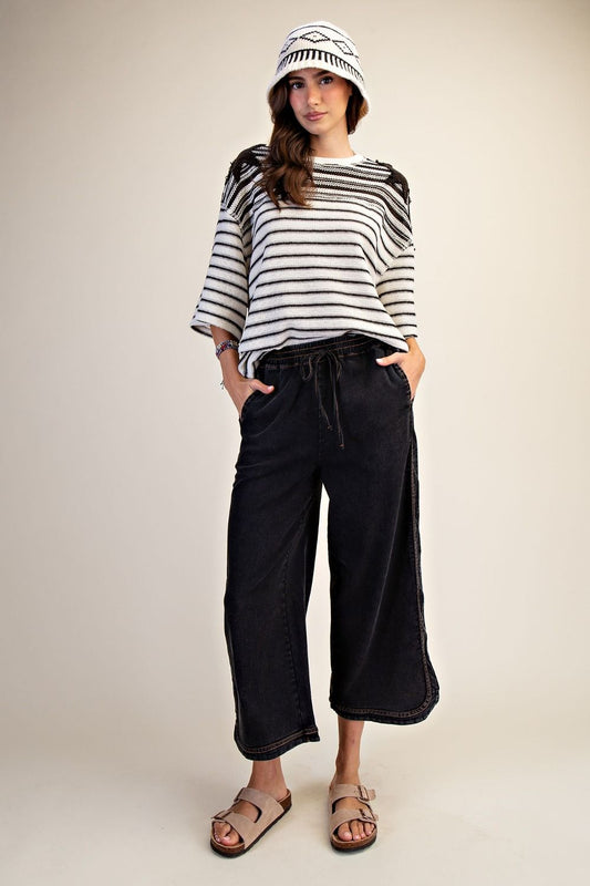 Mineral Washed Black Denim Pant