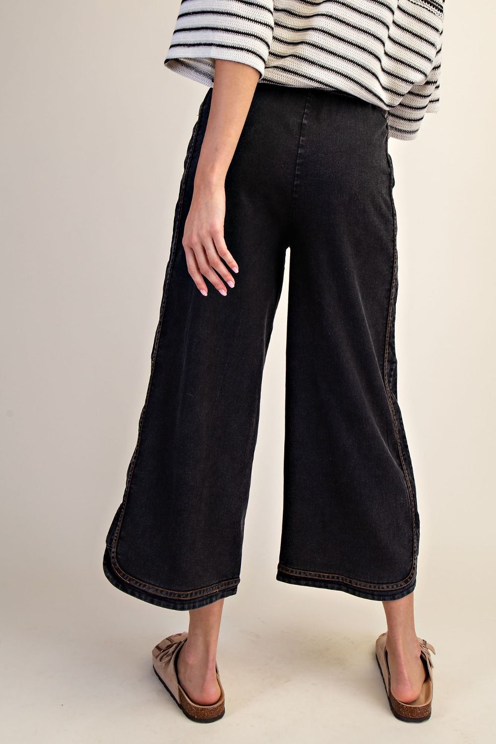 Mineral Washed Black Denim Bottoms