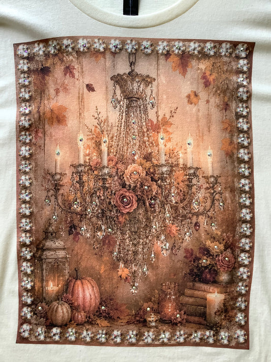 Blinged Halloween Chandelier Natural Color at-shirt