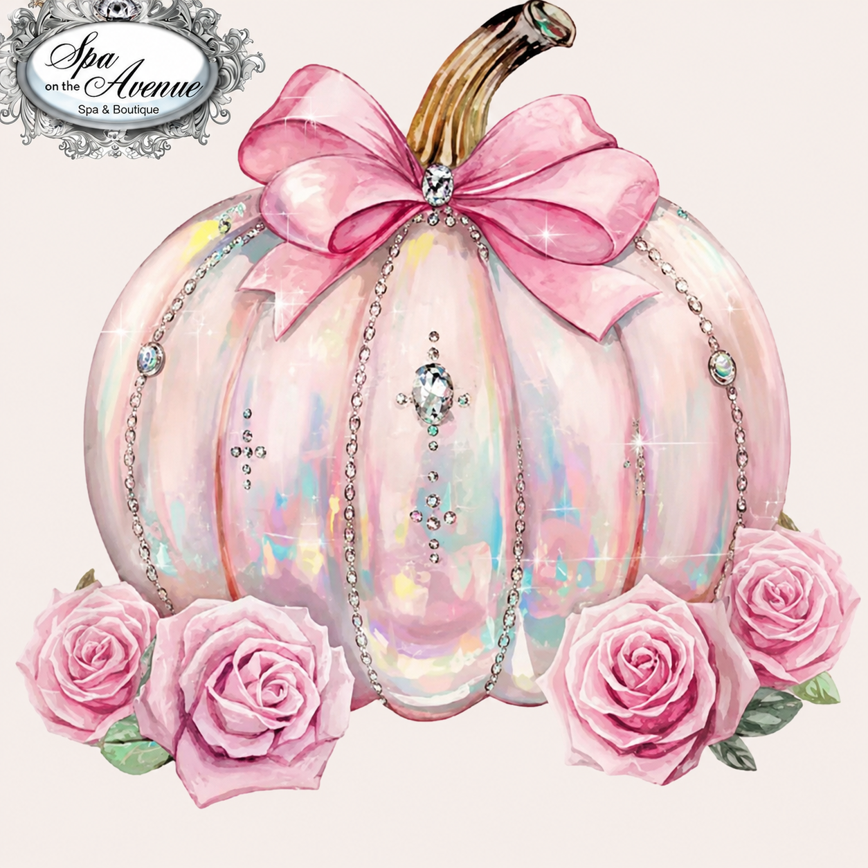 Cinderella Pumpkin blinged Natural Color T-shirt