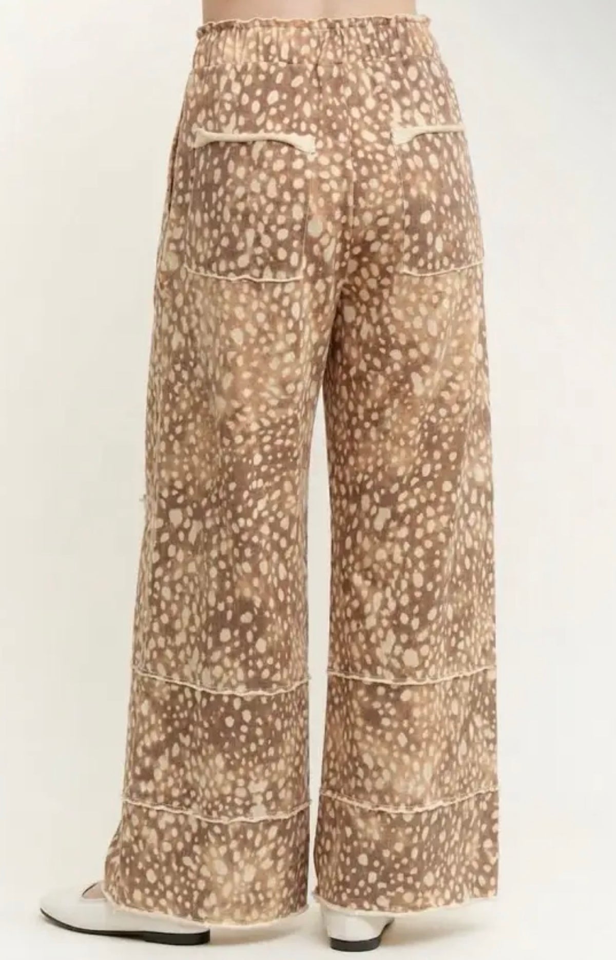 J Her Deer Fawn Bambi Washed Cargo Wide Leg Pants