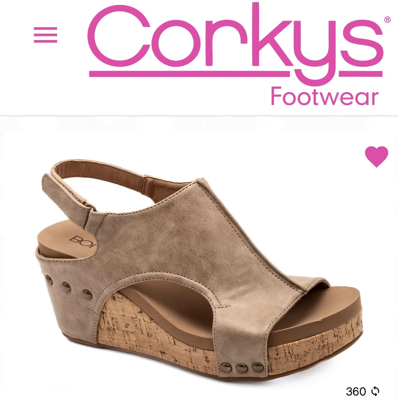 Carley in Camel by Corkys Footwear